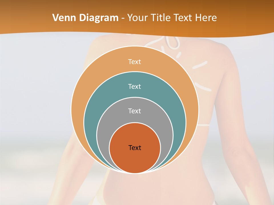 Sun Tan Lotion Health Caucasian PowerPoint Template