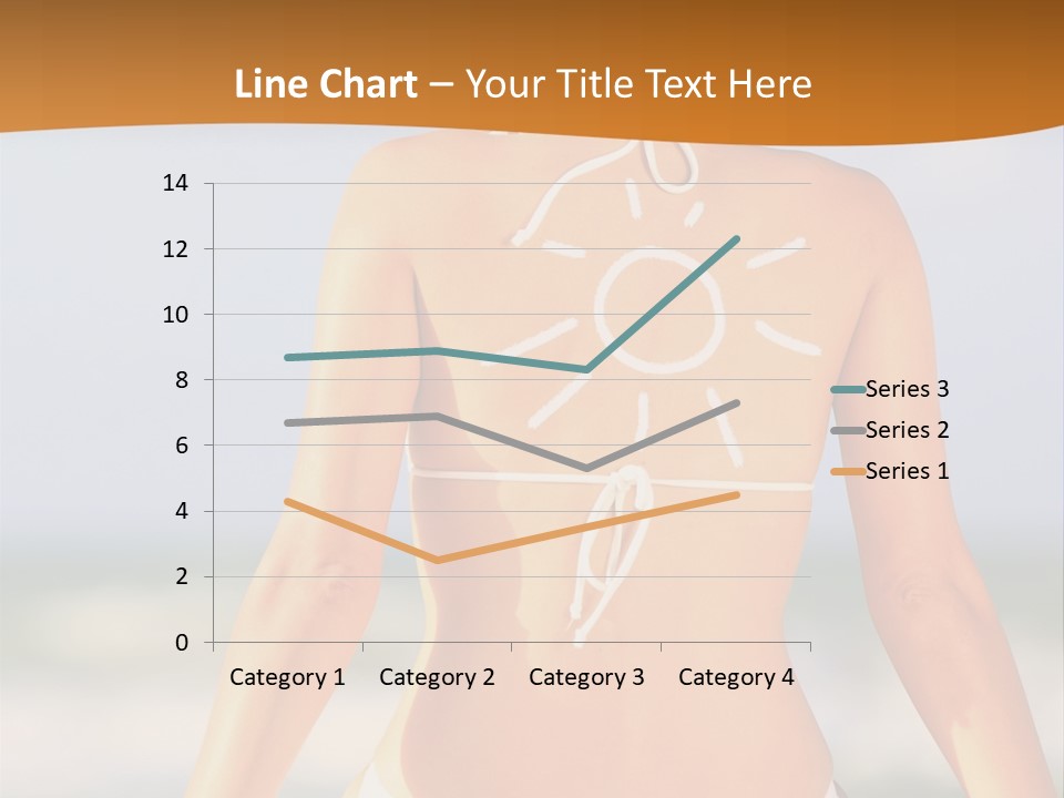 Sun Tan Lotion Health Caucasian PowerPoint Template