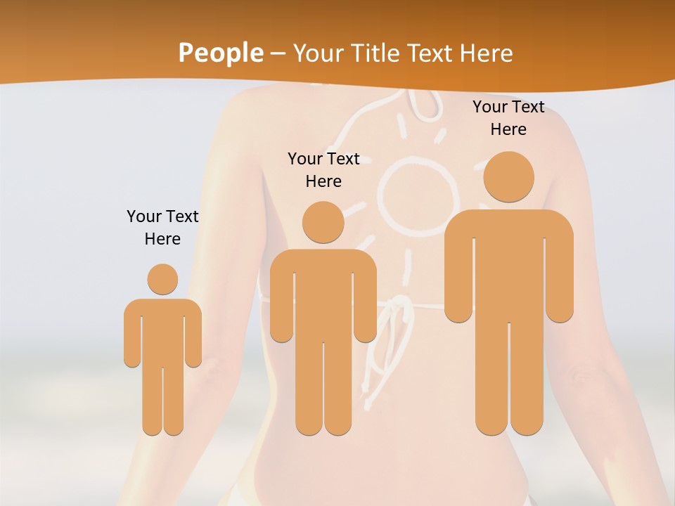 Sun Tan Lotion Health Caucasian PowerPoint Template
