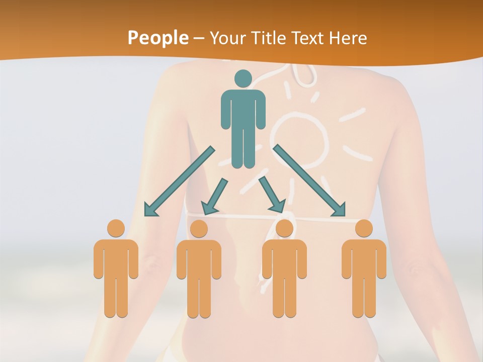Sun Tan Lotion Health Caucasian PowerPoint Template