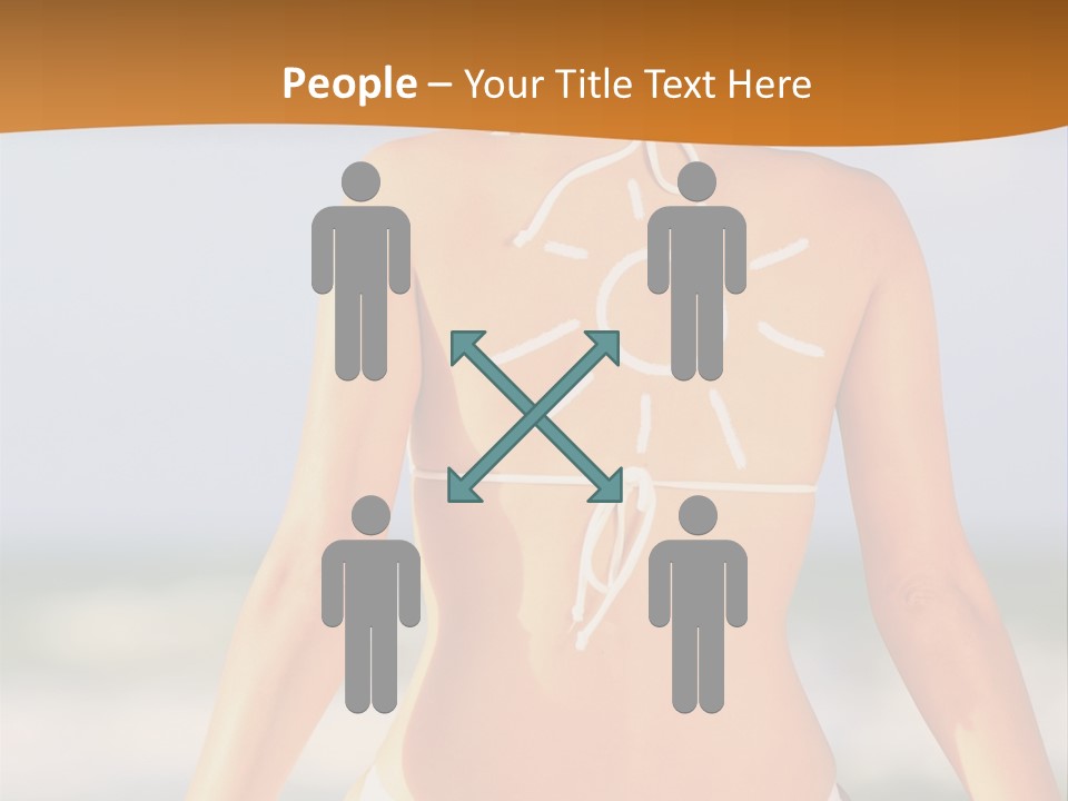 Sun Tan Lotion Health Caucasian PowerPoint Template