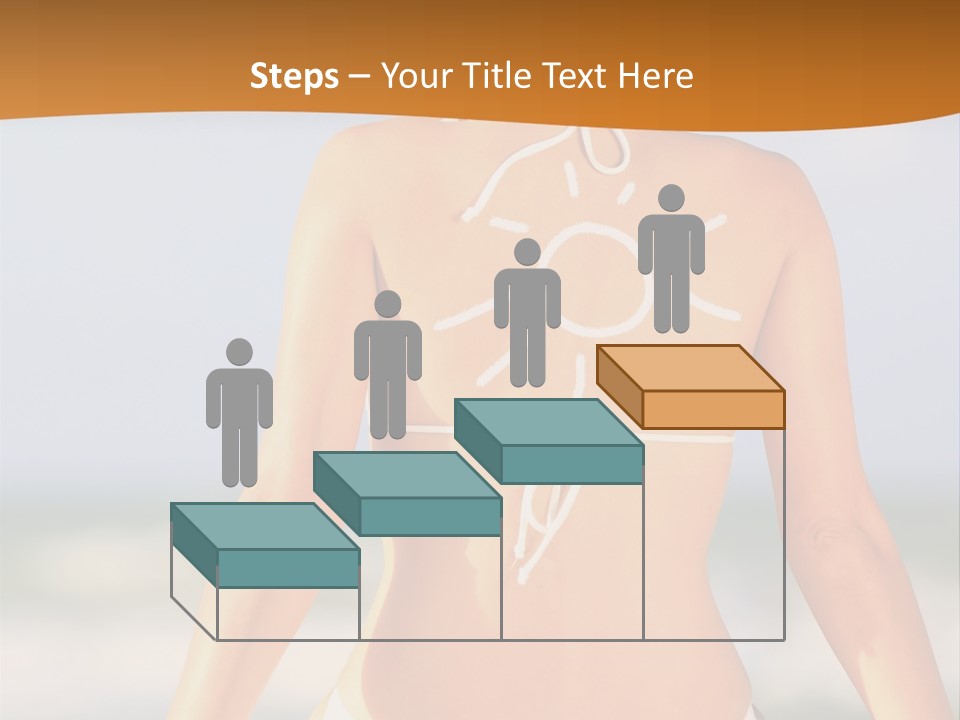 Sun Tan Lotion Health Caucasian PowerPoint Template