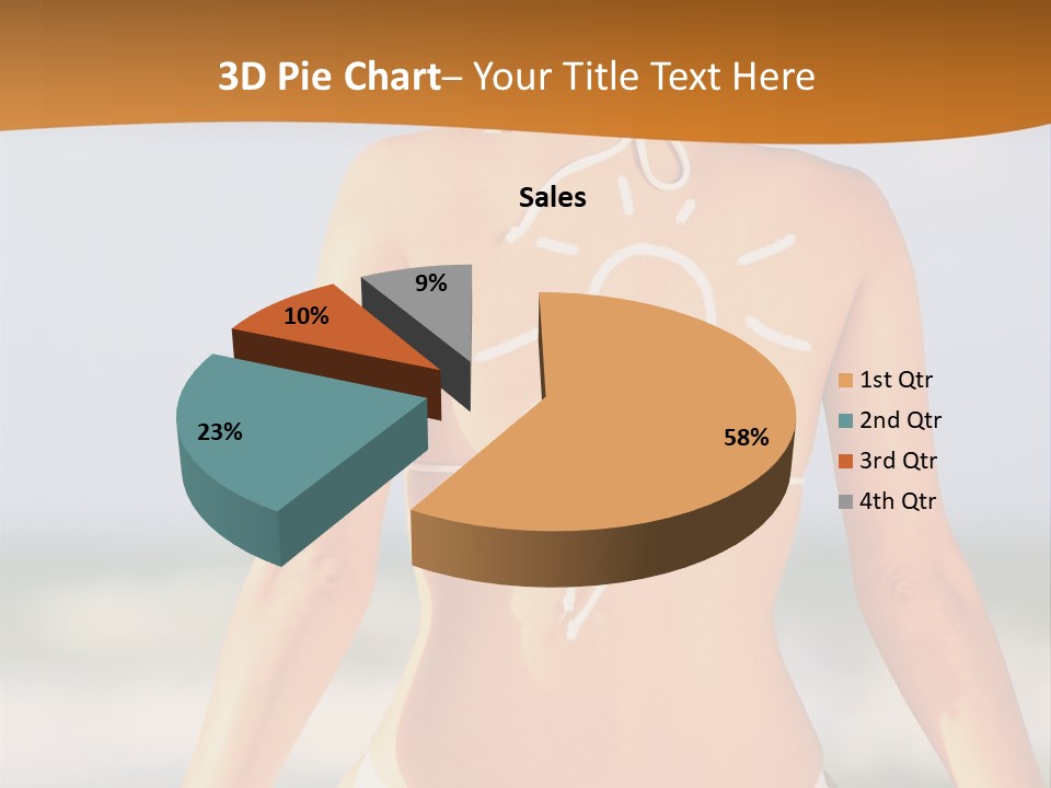 Sun Tan Lotion Health Caucasian PowerPoint Template