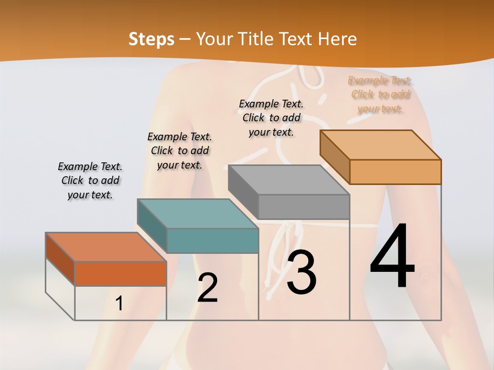 Sun Tan Lotion Health Caucasian PowerPoint Template