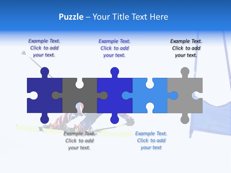 Slope Competitive Skier PowerPoint Template