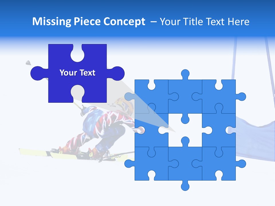 Slope Competitive Skier PowerPoint Template