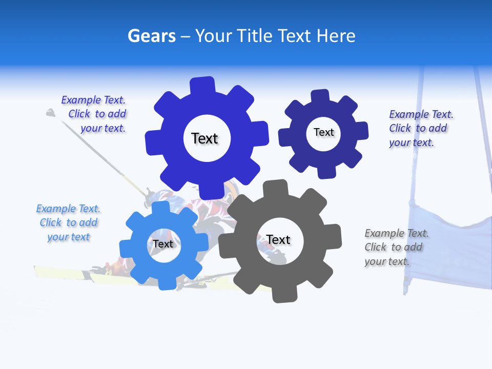 Slope Competitive Skier PowerPoint Template