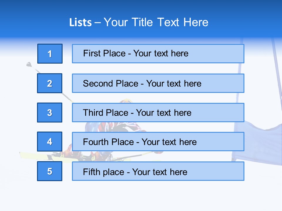Slope Competitive Skier PowerPoint Template