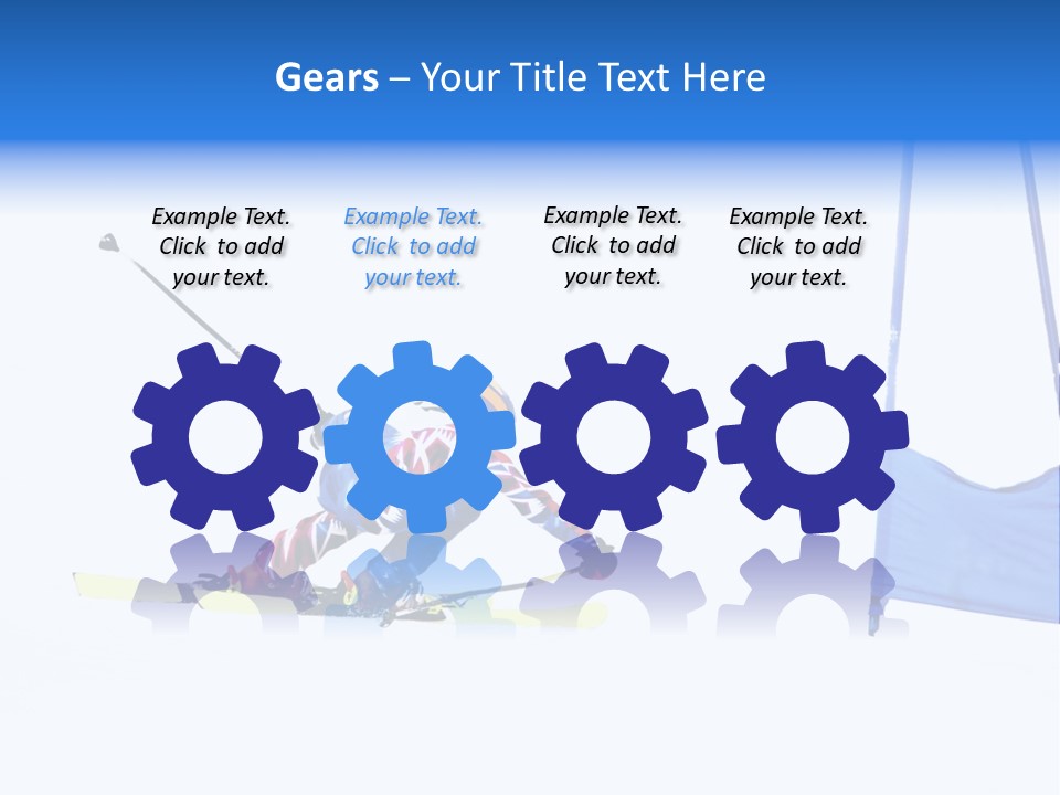 Slope Competitive Skier PowerPoint Template