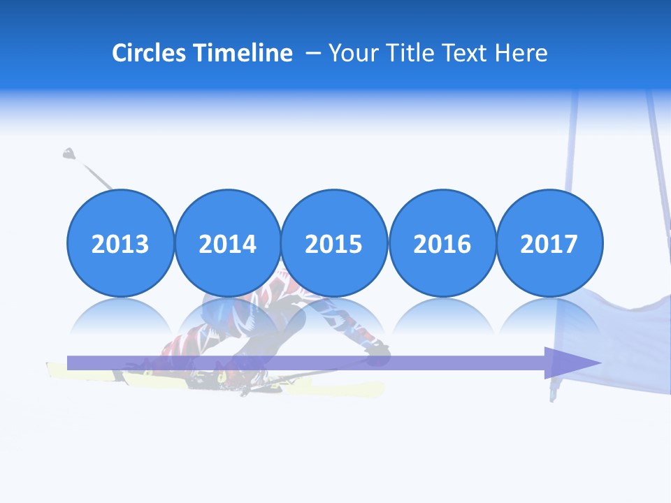 Slope Competitive Skier PowerPoint Template