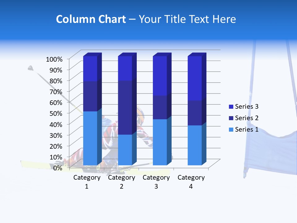 Slope Competitive Skier PowerPoint Template