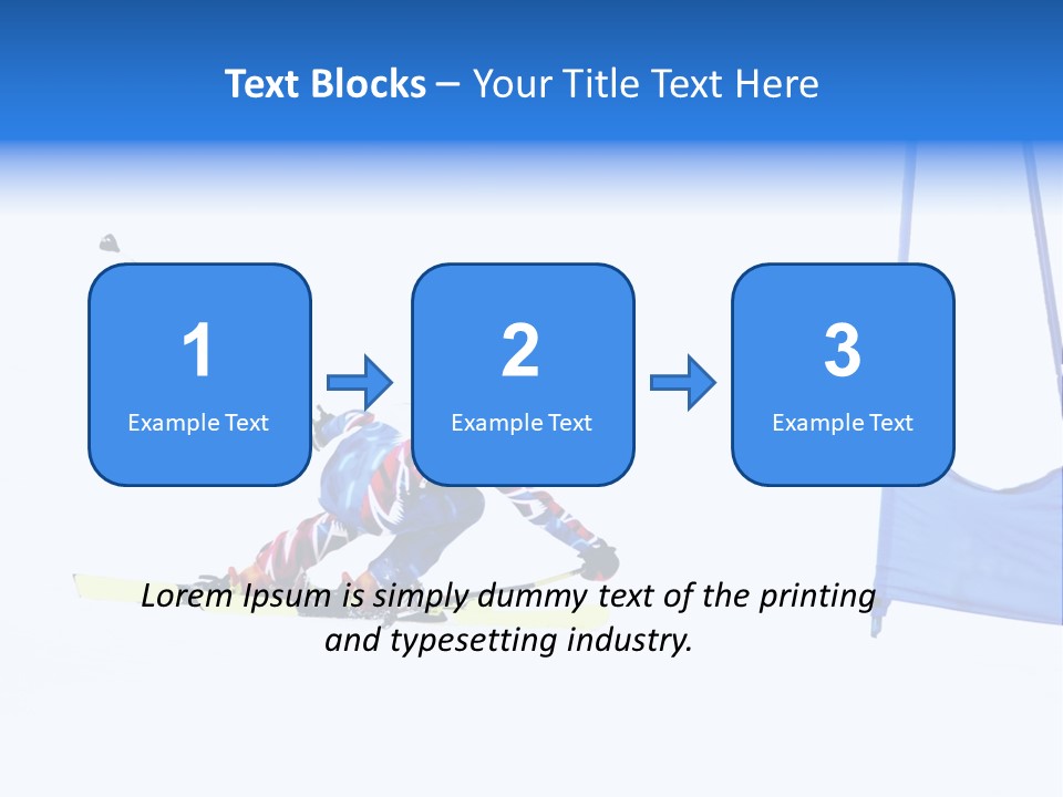 Slope Competitive Skier PowerPoint Template