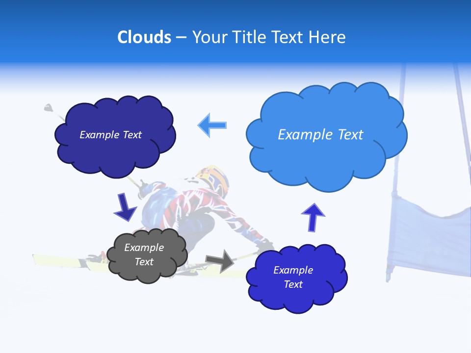 Slope Competitive Skier PowerPoint Template