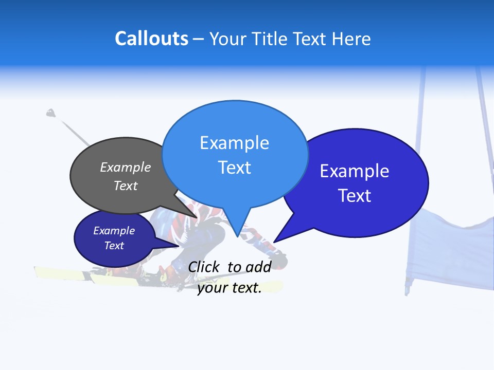 Slope Competitive Skier PowerPoint Template