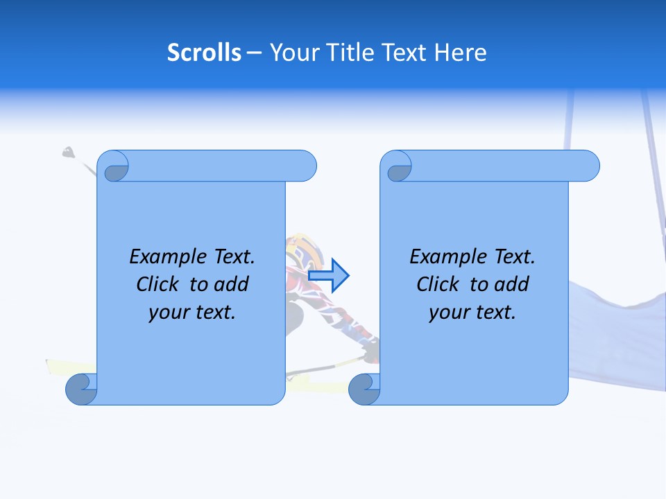 Slope Competitive Skier PowerPoint Template