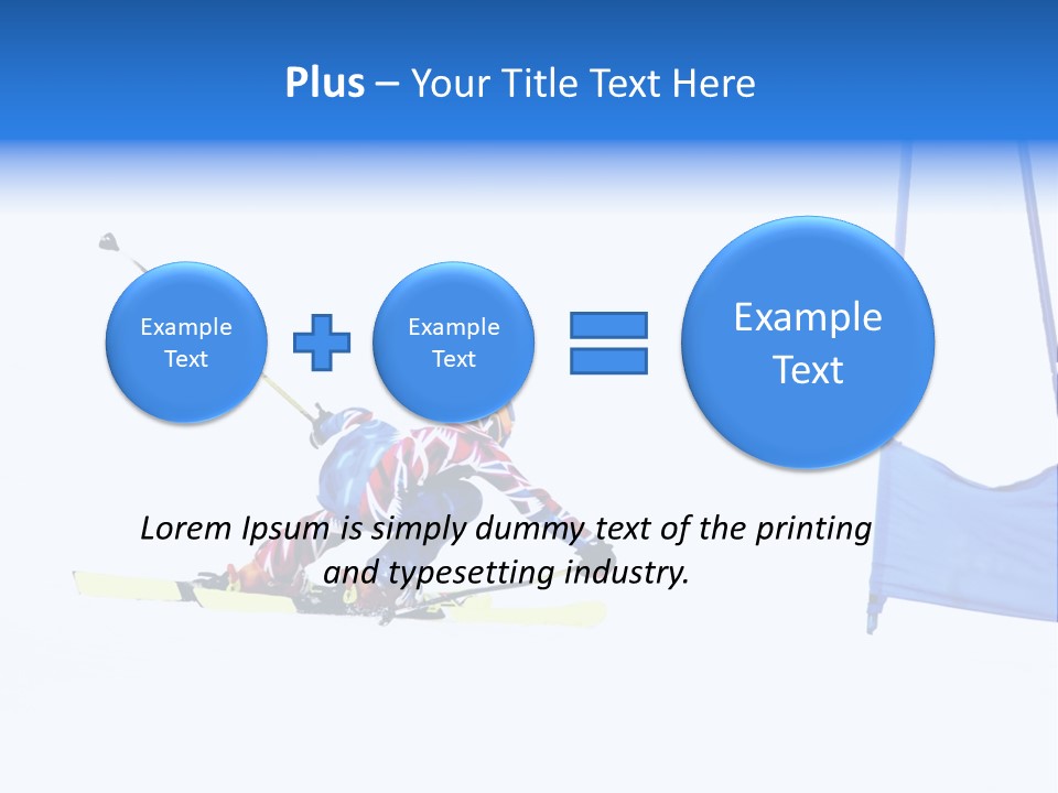 Slope Competitive Skier PowerPoint Template