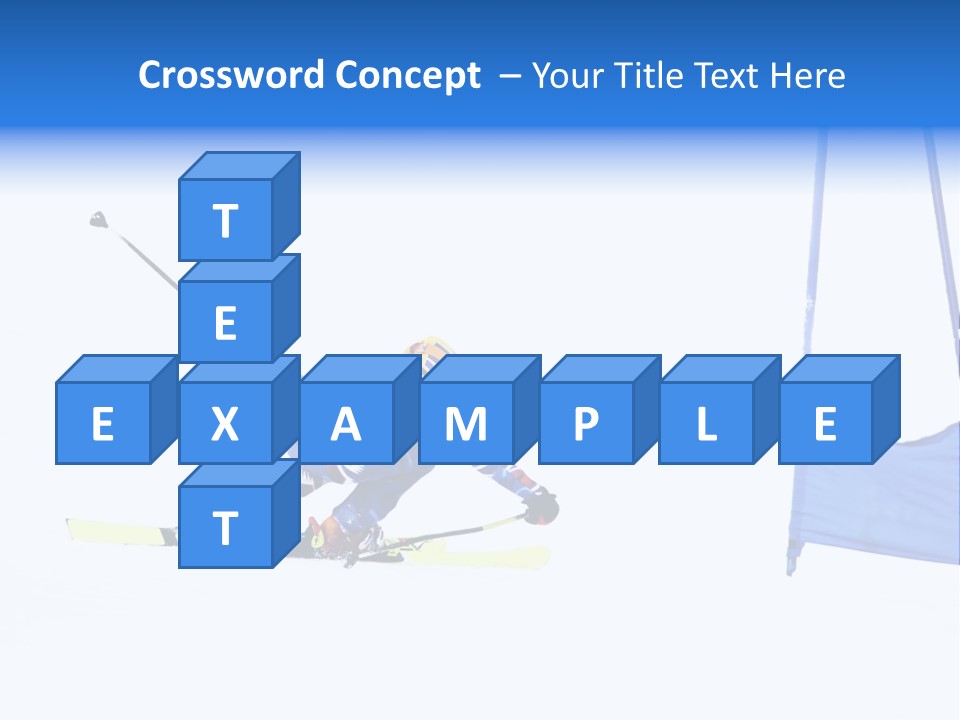 Slope Competitive Skier PowerPoint Template