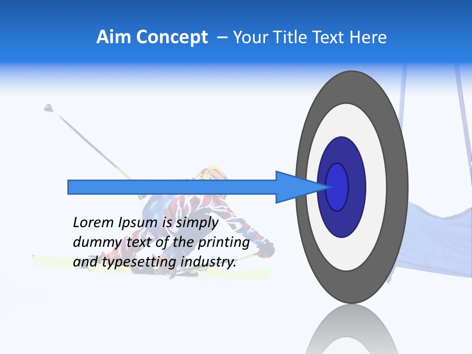 Slope Competitive Skier PowerPoint Template