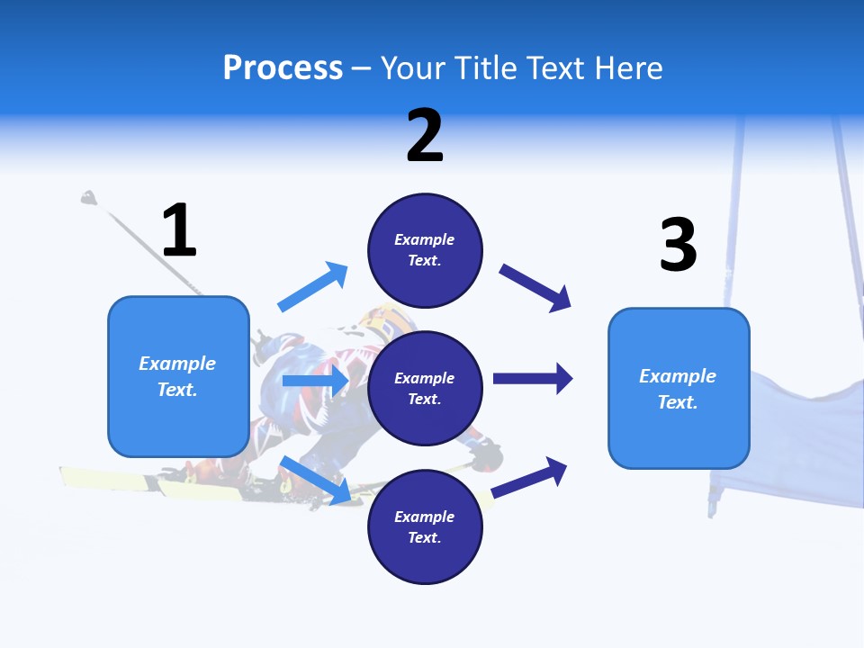 Slope Competitive Skier PowerPoint Template