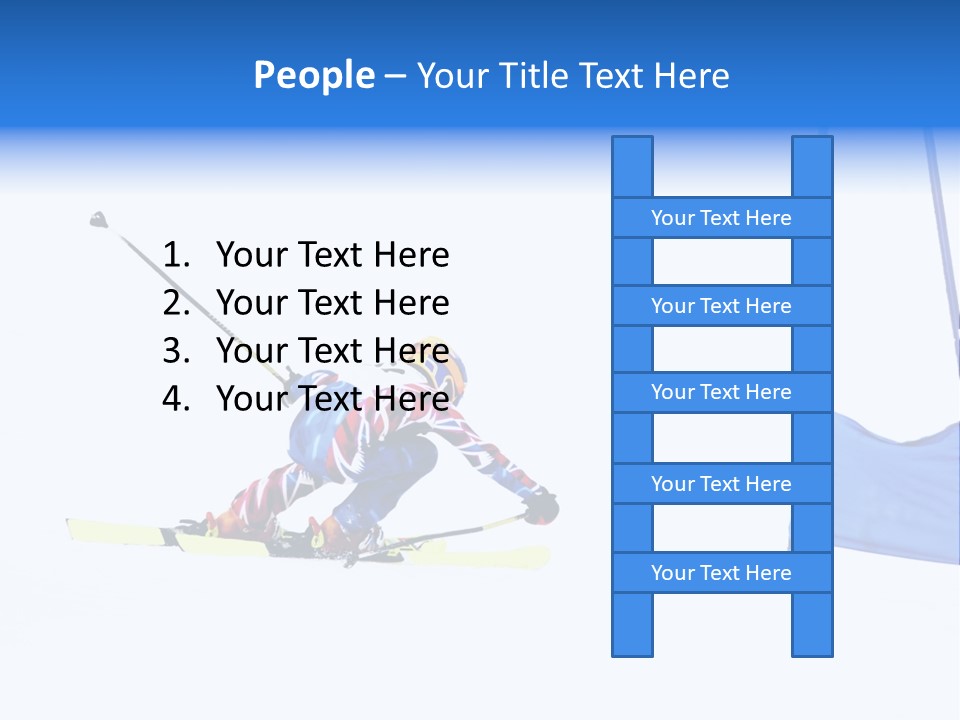Slope Competitive Skier PowerPoint Template
