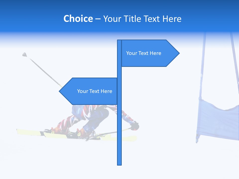 Slope Competitive Skier PowerPoint Template