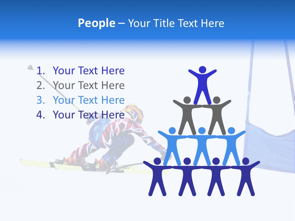 Slope Competitive Skier PowerPoint Template