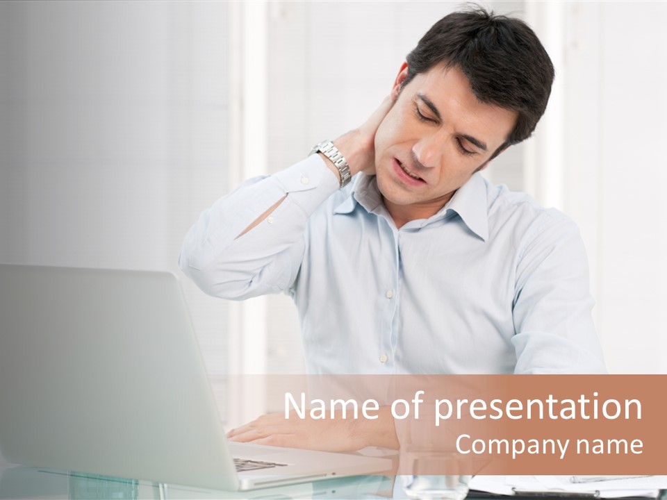 Isolated Tired One PowerPoint Template