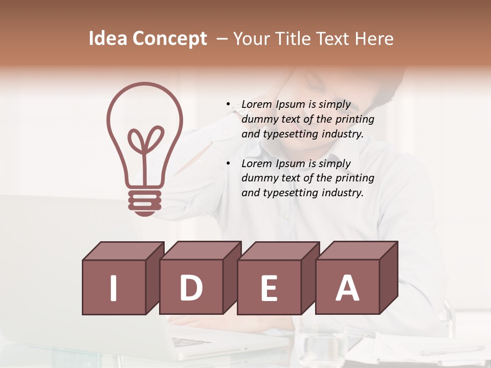 Isolated Tired One PowerPoint Template