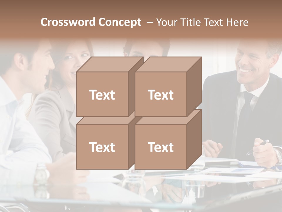 A Group Of Business People Sitting Around A Table PowerPoint Template