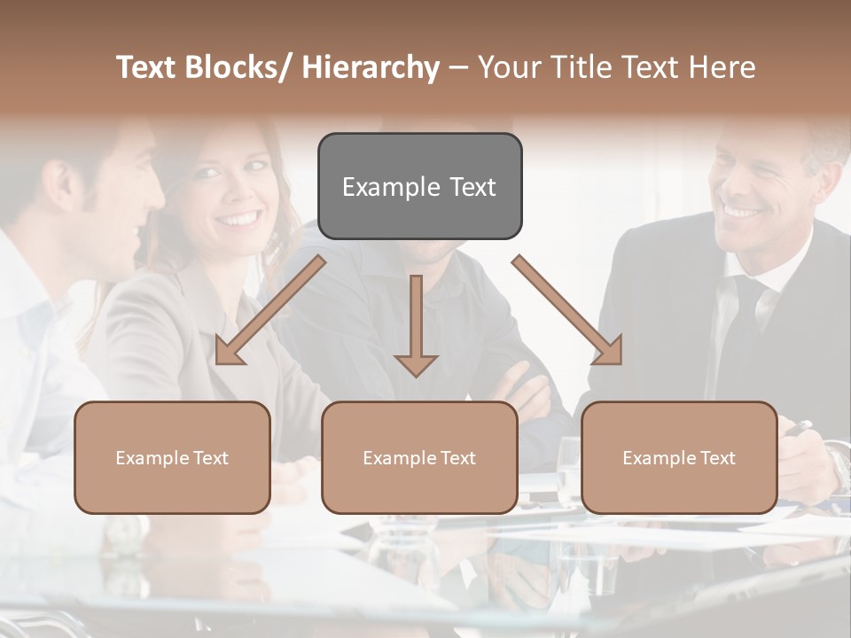 A Group Of Business People Sitting Around A Table PowerPoint Template