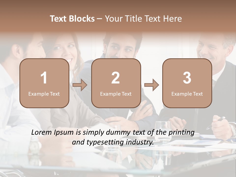 A Group Of Business People Sitting Around A Table PowerPoint Template