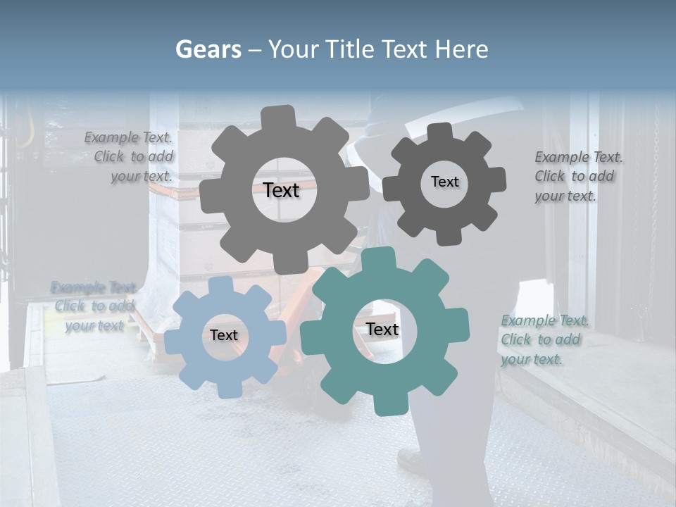 Transportation Manual Worker Stack PowerPoint Template