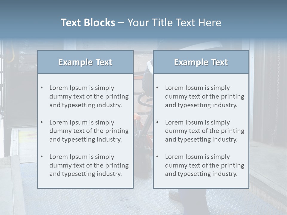 Transportation Manual Worker Stack PowerPoint Template