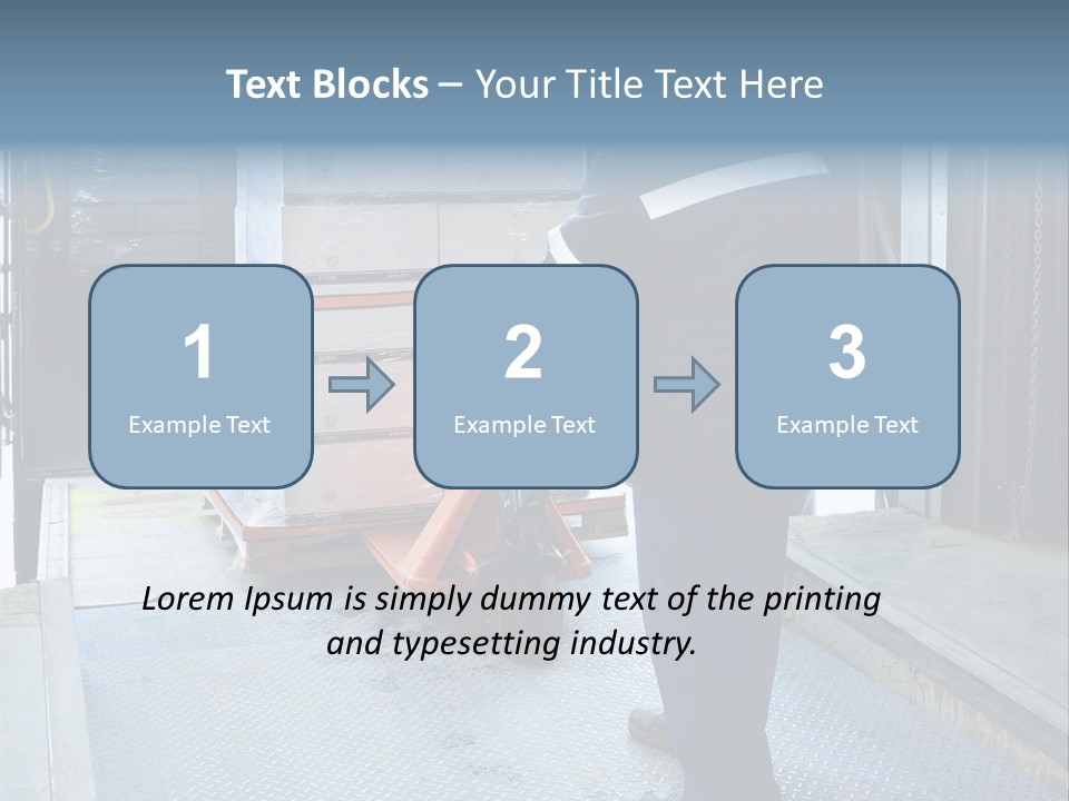 Transportation Manual Worker Stack PowerPoint Template
