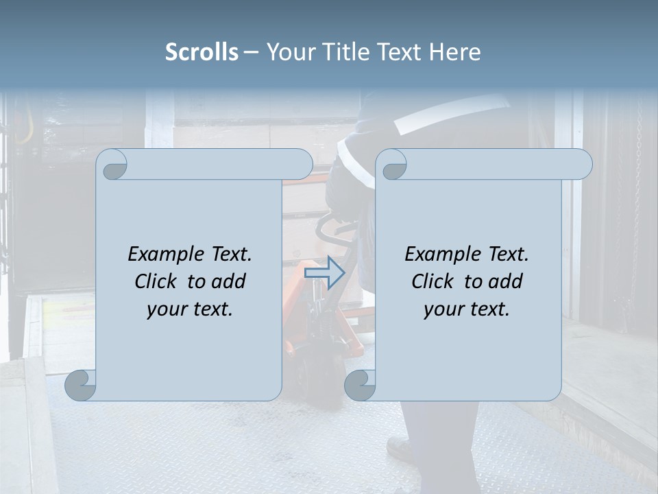 Transportation Manual Worker Stack PowerPoint Template