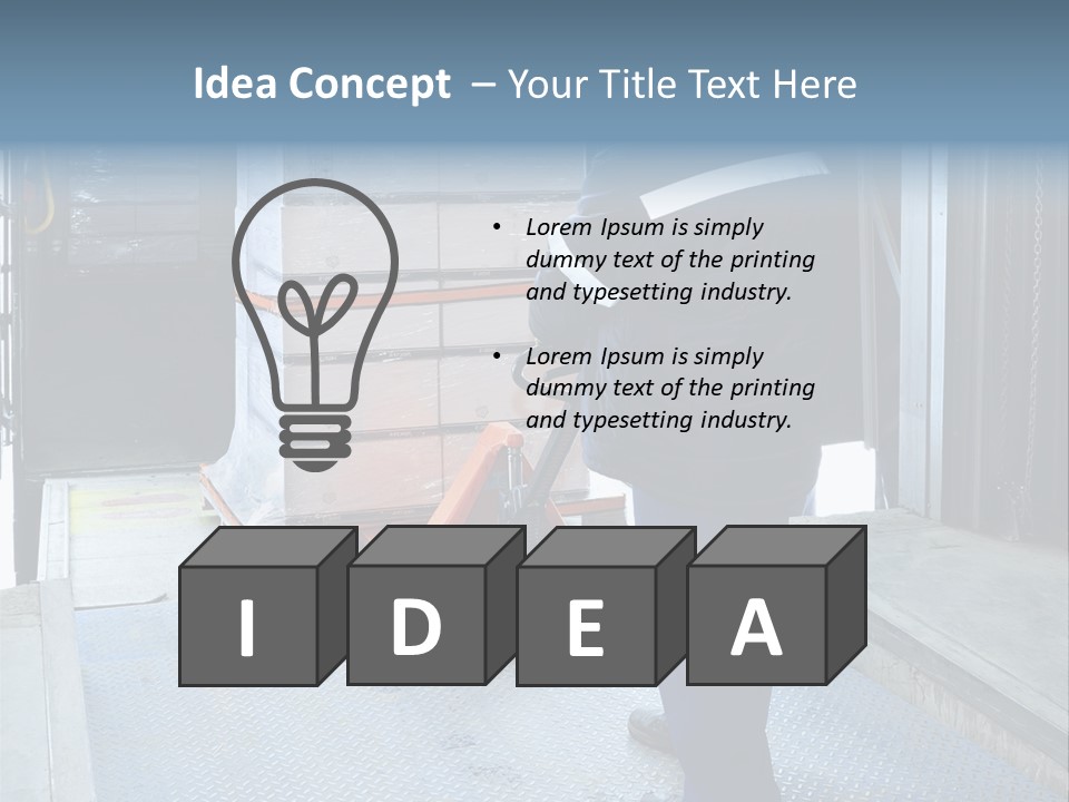 Transportation Manual Worker Stack PowerPoint Template