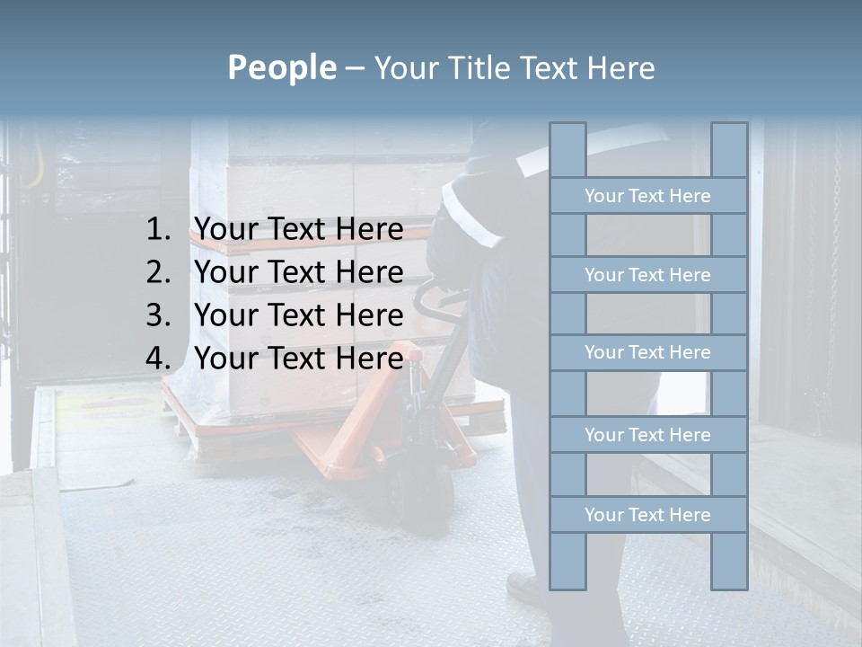 Transportation Manual Worker Stack PowerPoint Template