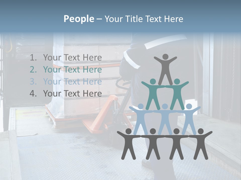 Transportation Manual Worker Stack PowerPoint Template