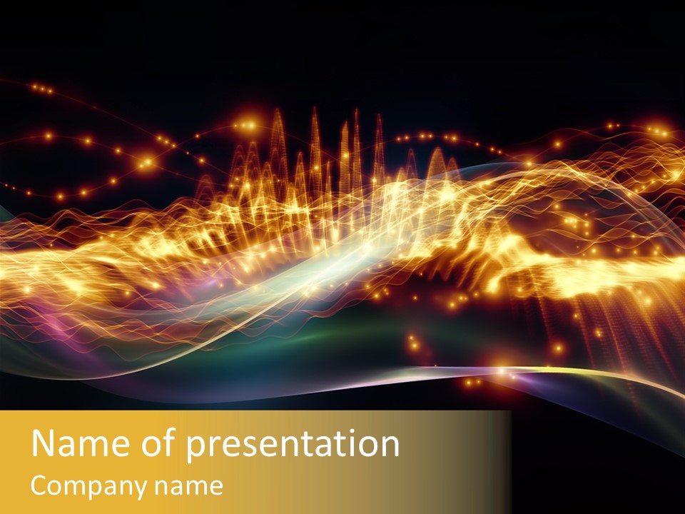 Effect Golden Yellow PowerPoint Template