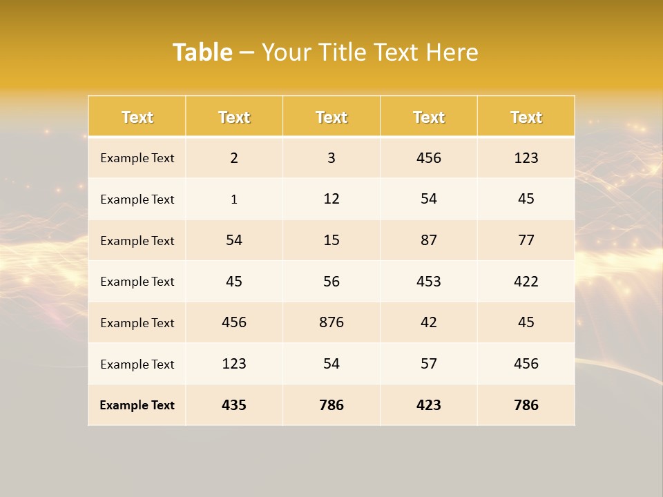 Effect Golden Yellow PowerPoint Template