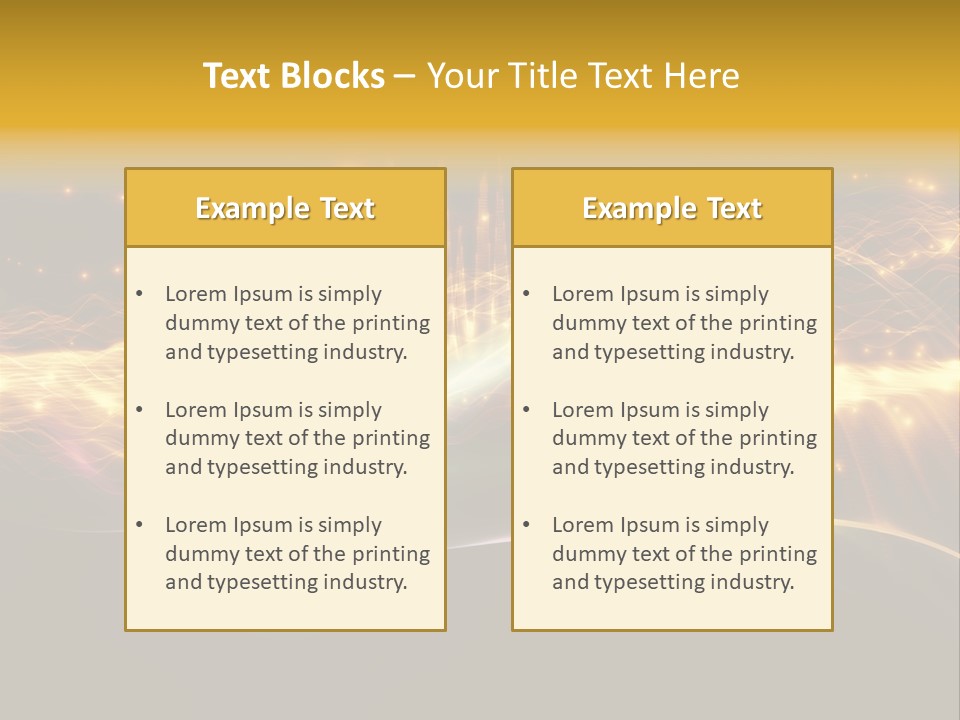 Effect Golden Yellow PowerPoint Template