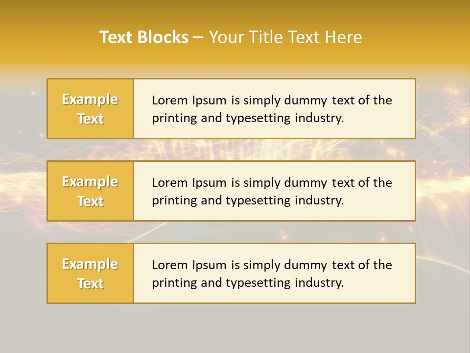 Effect Golden Yellow PowerPoint Template