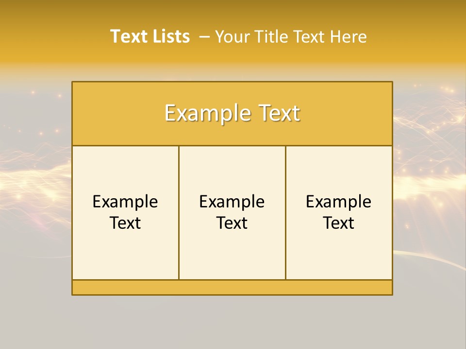Effect Golden Yellow PowerPoint Template