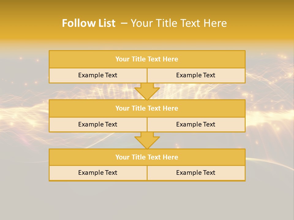 Effect Golden Yellow PowerPoint Template