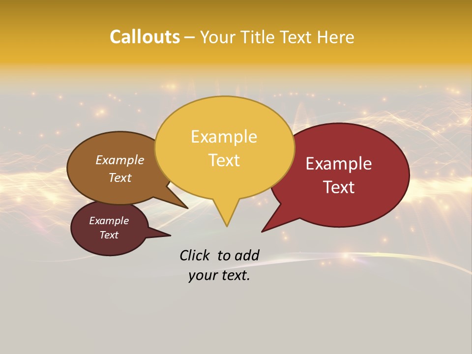 Effect Golden Yellow PowerPoint Template