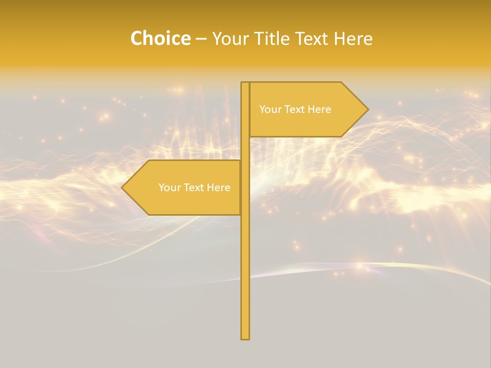 Effect Golden Yellow PowerPoint Template