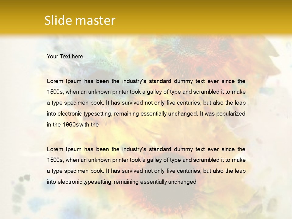 A Colorful Flower Powerpoint Presentation PowerPoint Template