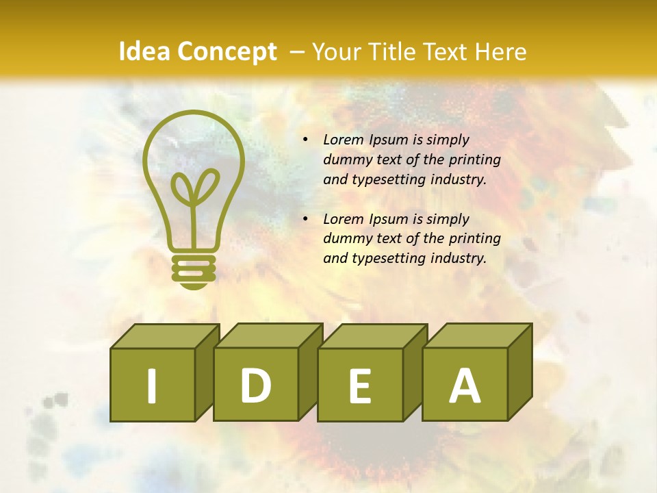 A Colorful Flower Powerpoint Presentation PowerPoint Template