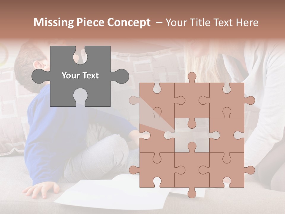 Beautiful Caucasian Family PowerPoint Template