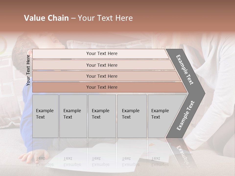Beautiful Caucasian Family PowerPoint Template